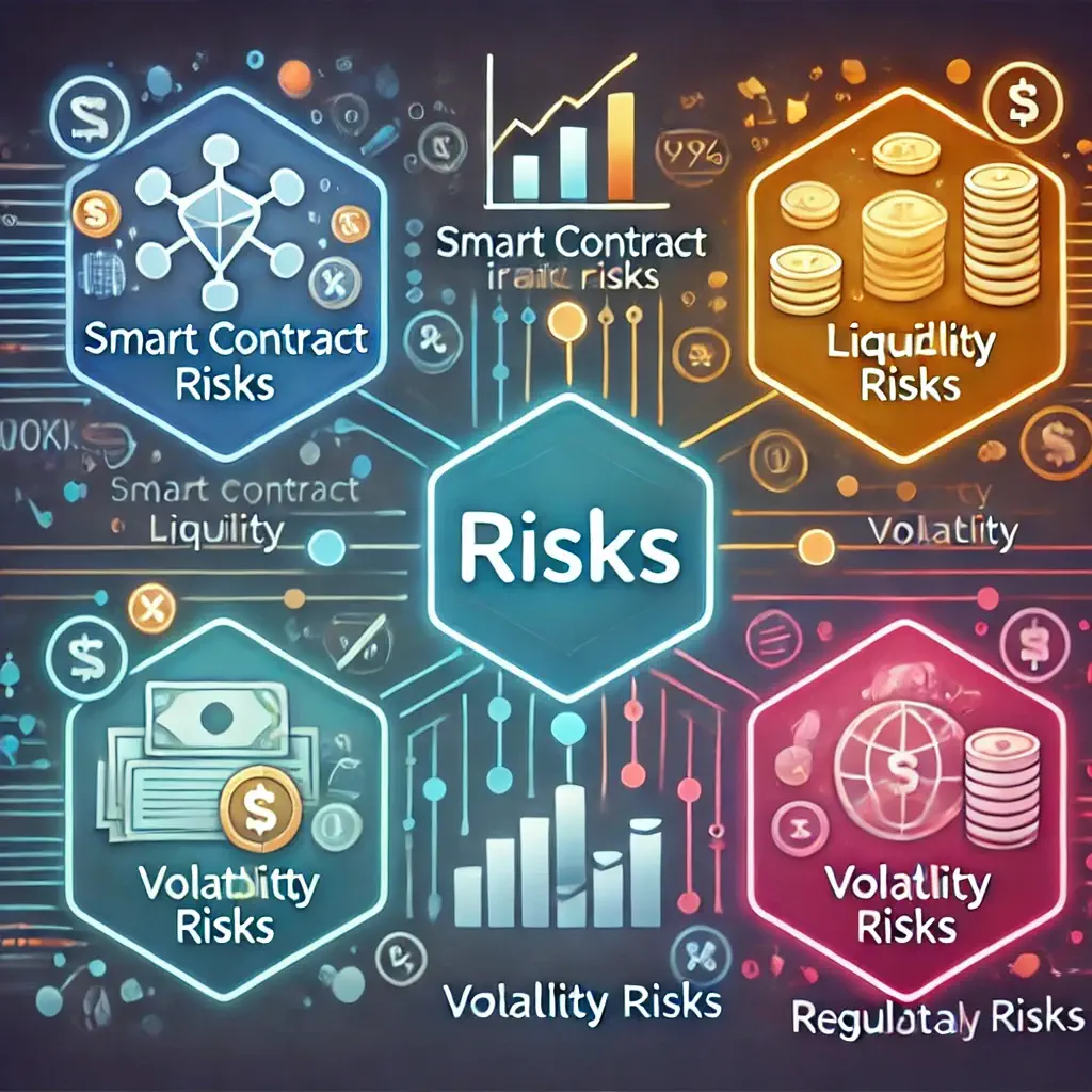 Diagram showing the different categories of risks in DeFi