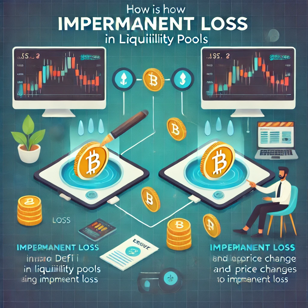 Diagram explaining how impermanent loss happens in DeFi liquidity pools