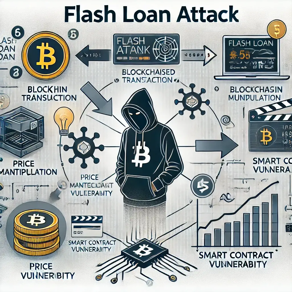 Visual example of a flash loan attack, illustrating the risks