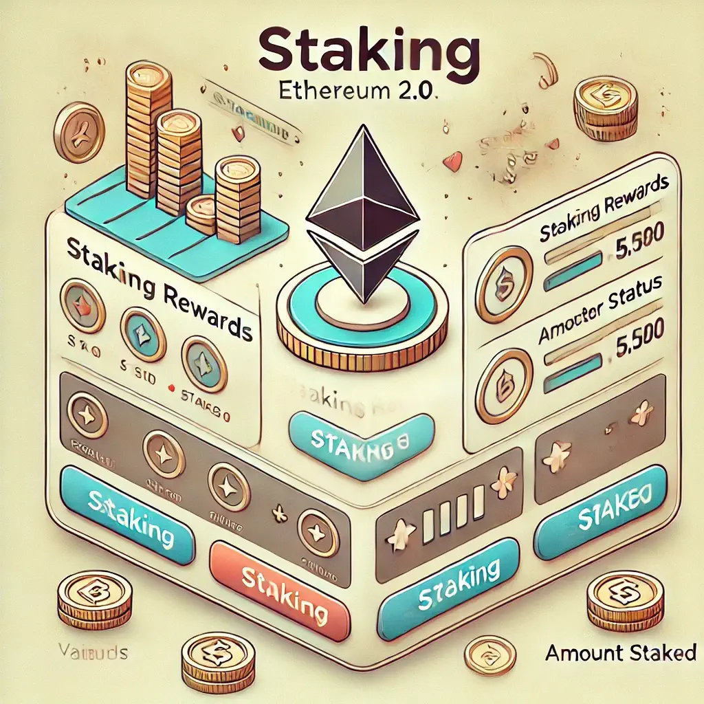 Screenshot of staking platform on Ethereum 2.0