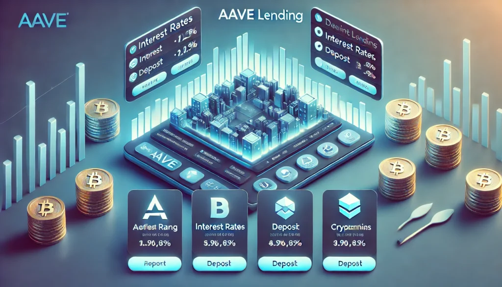 Screenshot of the Aave lending platform