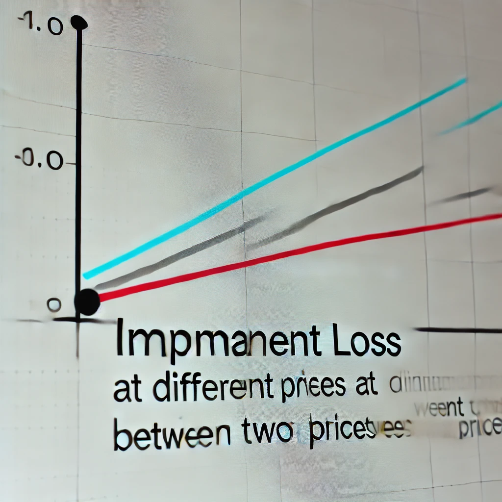 Graph showing impermanent loss based on token price changes