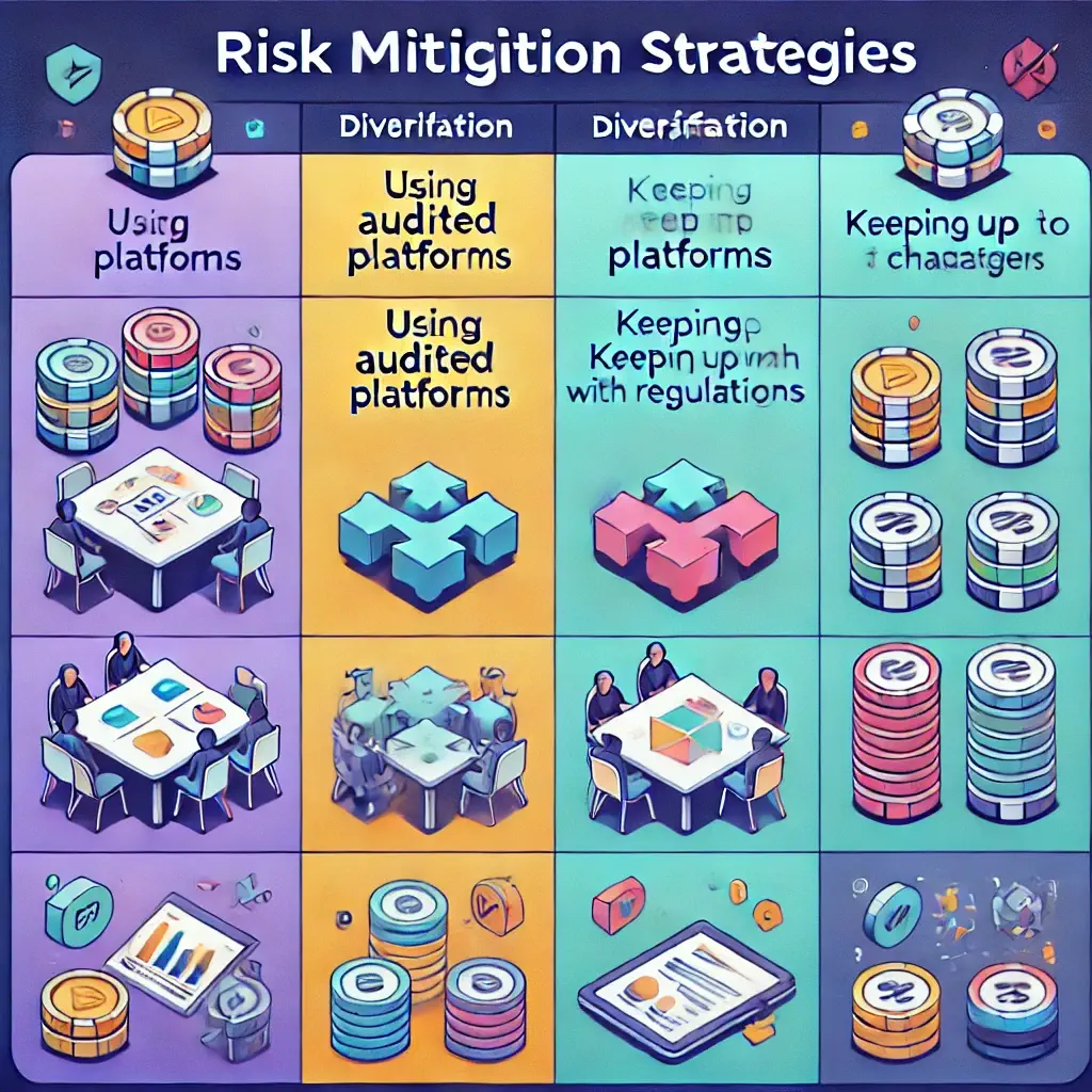 Table comparing different risk mitigation strategies for DeFi investors