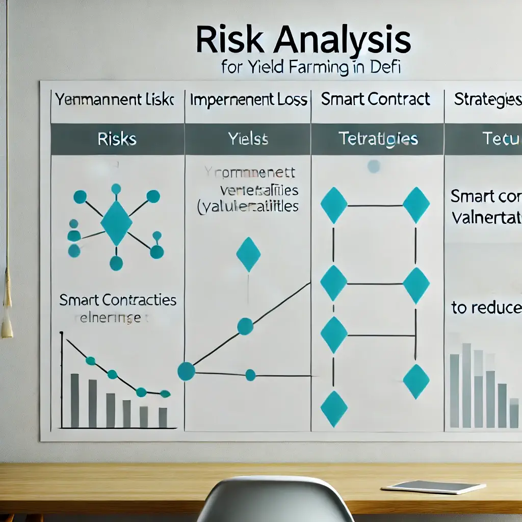 Risk analysis chart for yield farming and strategies to reduce them