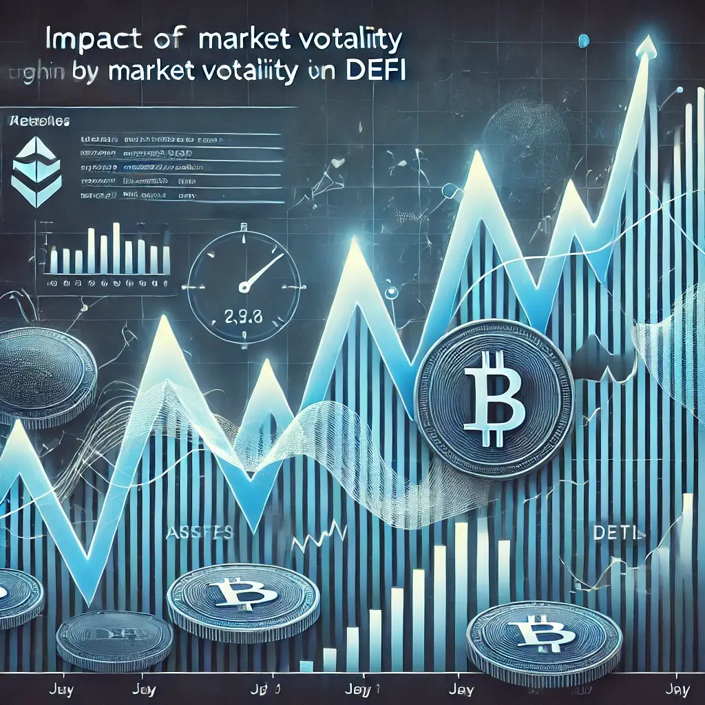 Graph depicting the impact of market volatility on DeFi assets