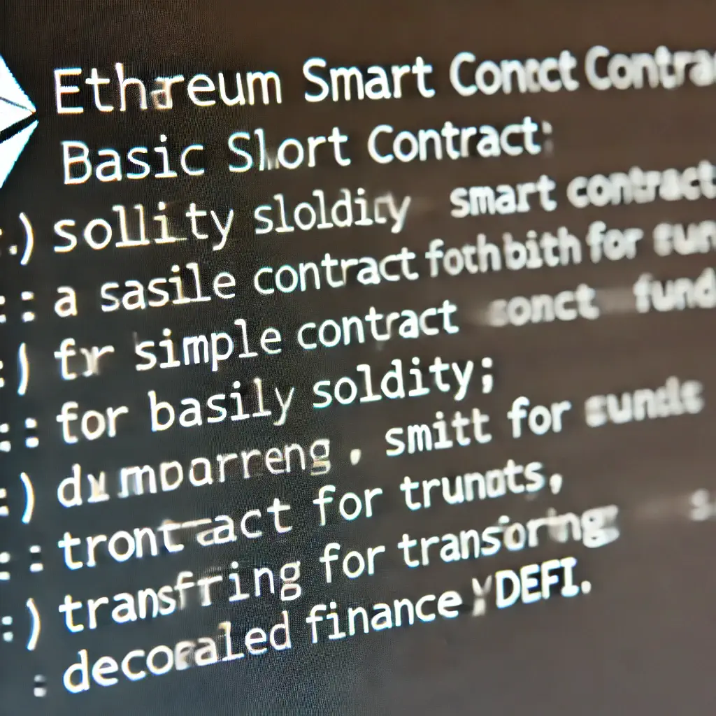 Example of simple Ethereum smart contract code